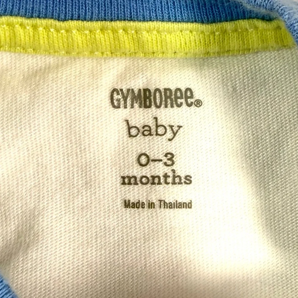 GYMBOREE Baby‎ Graphic Bodysuit 0-3 Months Shark Pocket Print Casual Everyday